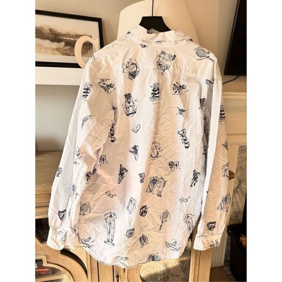 Ralph Lauren RARE Classic Fit Print Oxford Shirt Men’s Size XL Tall - Picture 7 of 10